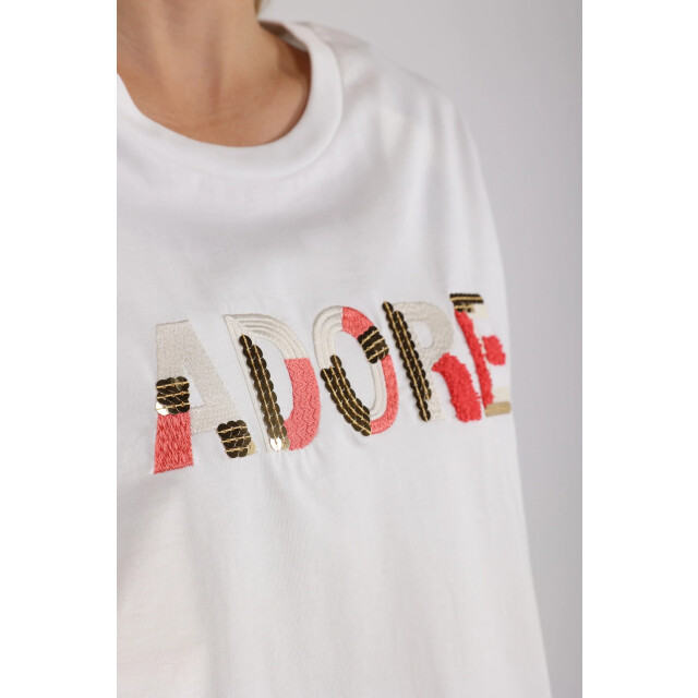 Nukus Nks04000 45 femke shirt adore offwhite/coral NKS04000 45 large