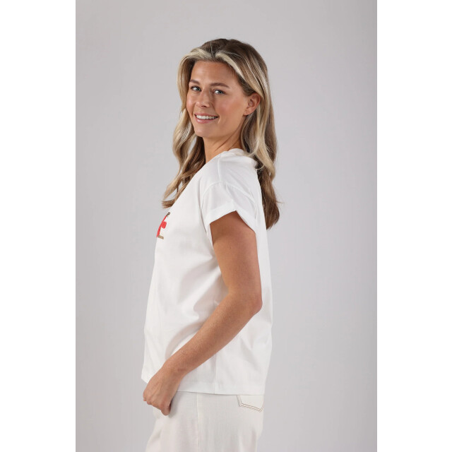 Nukus Nks04000 45 femke shirt adore offwhite/coral NKS04000 45 large