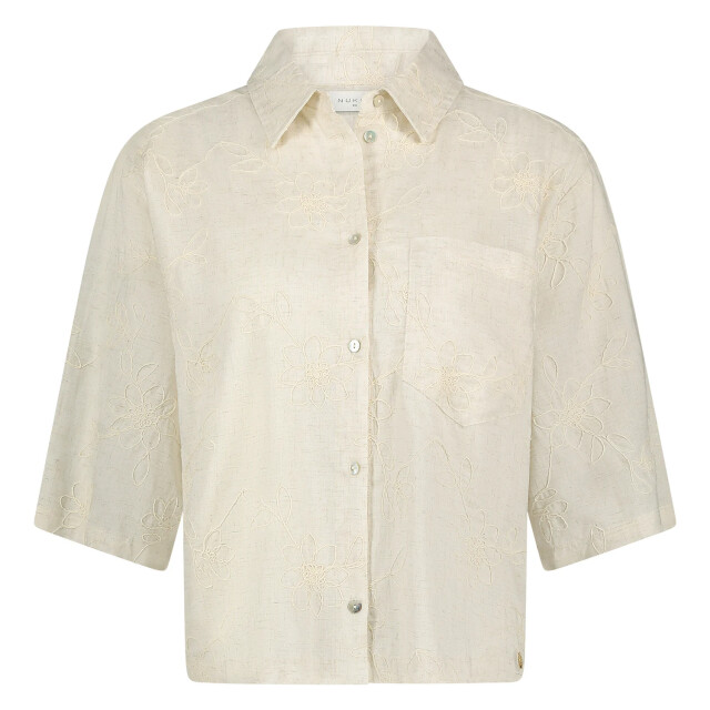 Nukus Nks02006 9 lieke blouse embroidery sand NKS02006 9 large