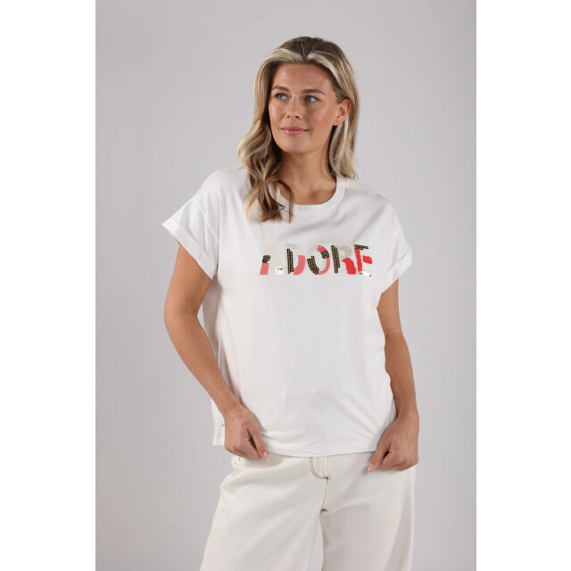 Nukus Nks04000 45 femke shirt adore offwhite/coral NKS04000 45 large