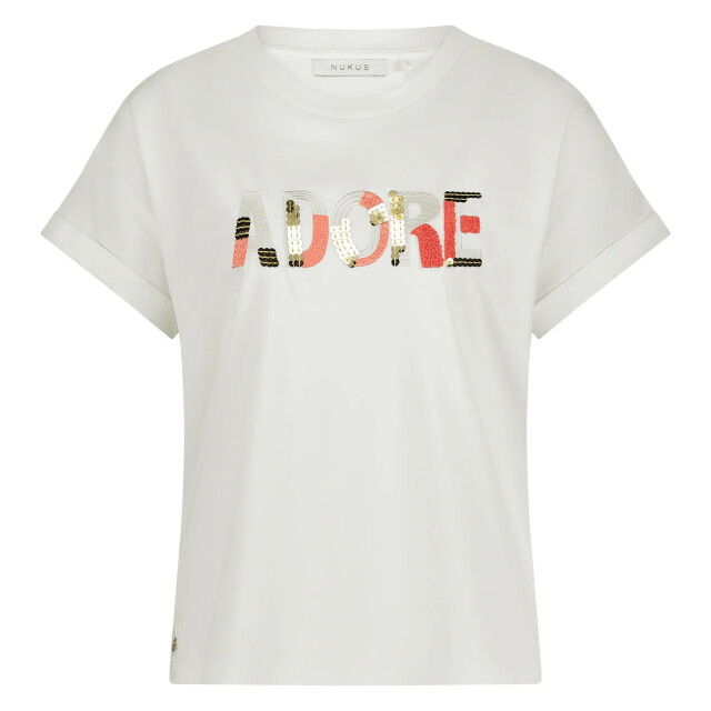 Nukus Nks04000 45 femke shirt adore offwhite/coral NKS04000 45 large