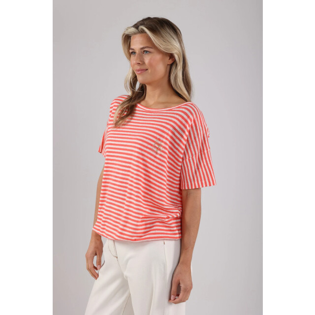 Nukus Nks01083 45 belen top stripes offwhite/coral NKS01083 45 large