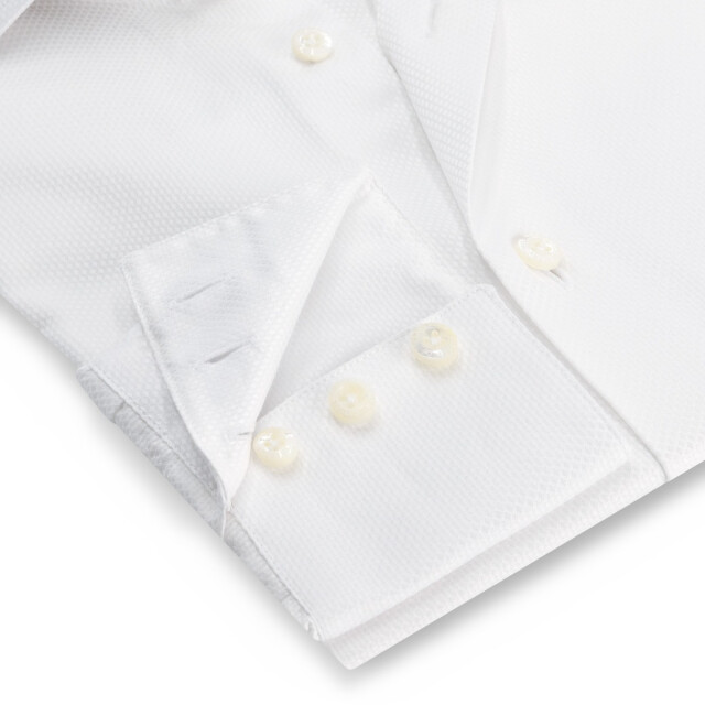 Circle of Gentlemen Arnaud 2 knoops kraag, 3 knoops manchet, jacquard geweven shirt 100% co 000-20019-005- large