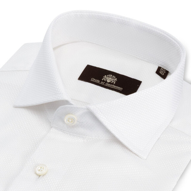 Circle of Gentlemen Alain dubbele manchet, jacquard geweven shirt 100% co 000-20020-005- large