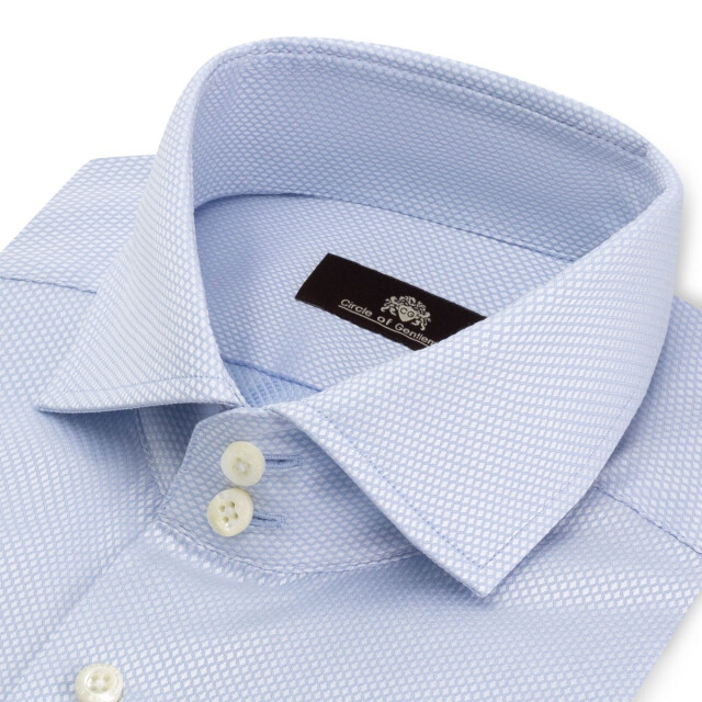 Circle of Gentlemen Albin 2 knoops kraag, 3 knoops manchet, jacquard geweven shirt 100% co 000-20022-505- large