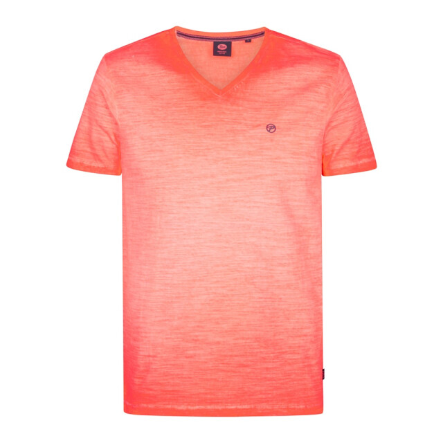 Petrol Industries men t-shirt ss v-neck m-1050-tsv662 3099 fiery coral 05011.630.0025 large