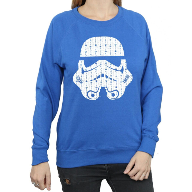 Li-cense Star wars dames kerstmis stormtrooper helm sweatshirt UTBI10842_royalblue large