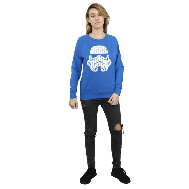 Li-cense Star wars dames kerstmis stormtrooper helm sweatshirt UTBI10842_royalblue large