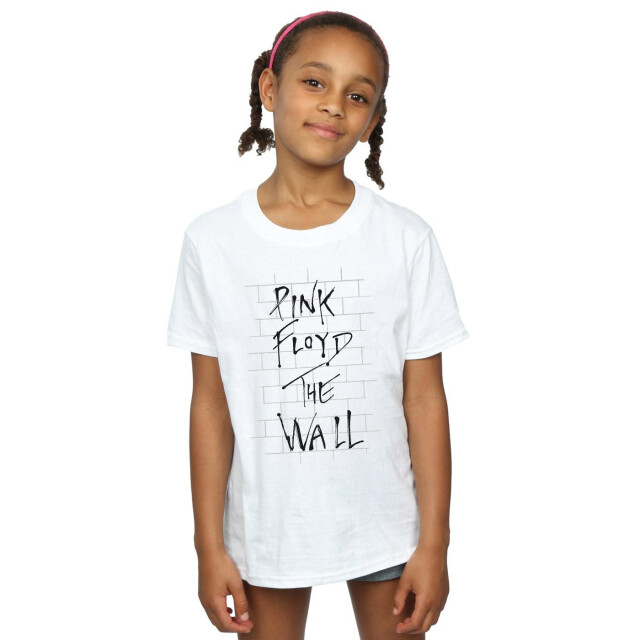 Li-cense Pink floyd meisjes the wall katoenen t-shirt UTBI1074_white large