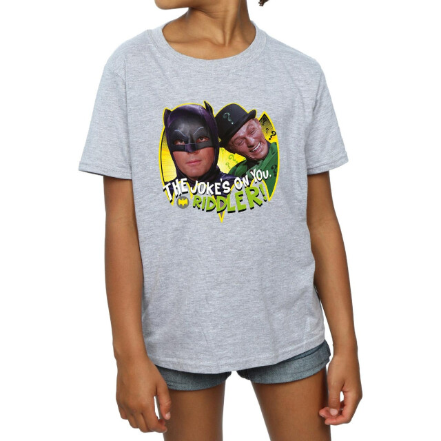 Li-cense Dc comics meisjes batman tv-serie the riddler joke katoenen t-shirt UTBI10942_sportsgrey large