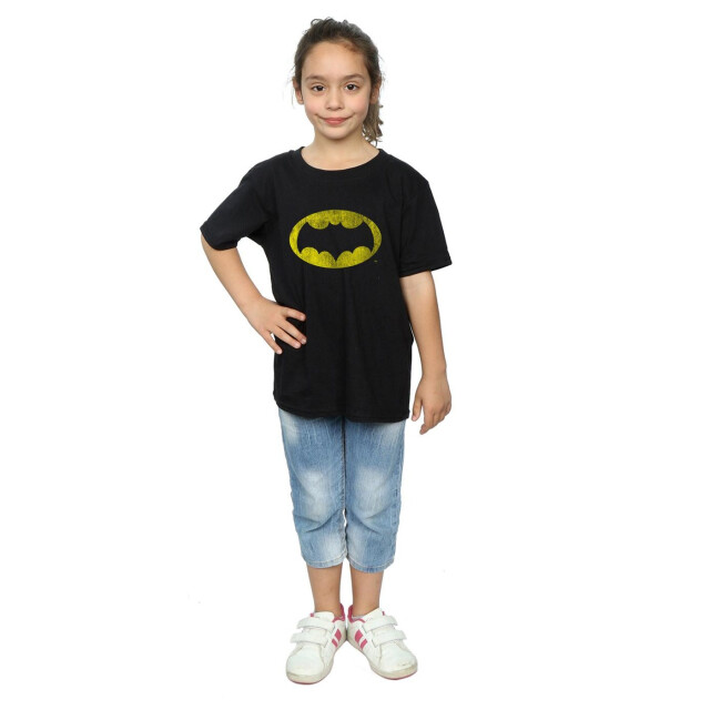 Li-cense Dc comics meisjes batman tv-serie distressed logo katoenen t-shirt UTBI10879_black large