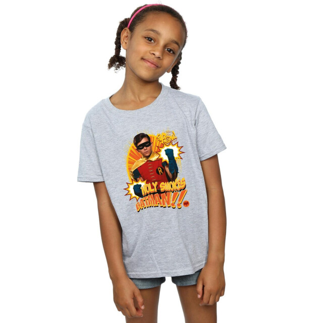 Li-cense Dc comics meisjes batman tv-serie holy smokes katoenen t-shirt UTBI10997_sportsgrey large