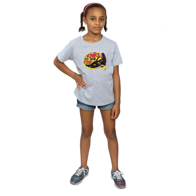 Li-cense Dc comics meisjes batman tv-serie catwoman kras katoenen t-shirt UTBI10878_sportsgrey large