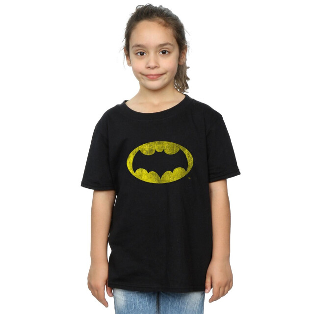 Li-cense Dc comics meisjes batman tv-serie distressed logo katoenen t-shirt UTBI10879_black large
