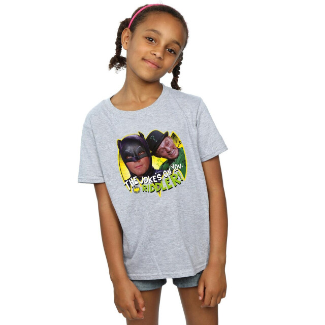 Li-cense Dc comics meisjes batman tv-serie the riddler joke katoenen t-shirt UTBI10942_sportsgrey large