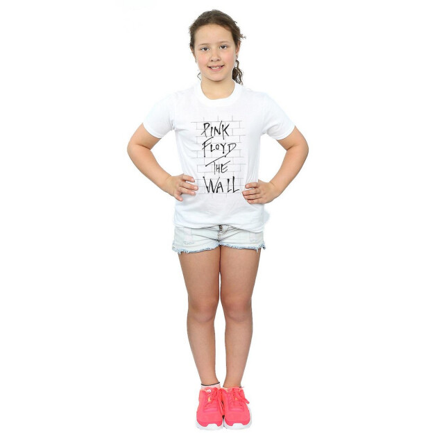 Li-cense Pink floyd meisjes the wall katoenen t-shirt UTBI1074_white large