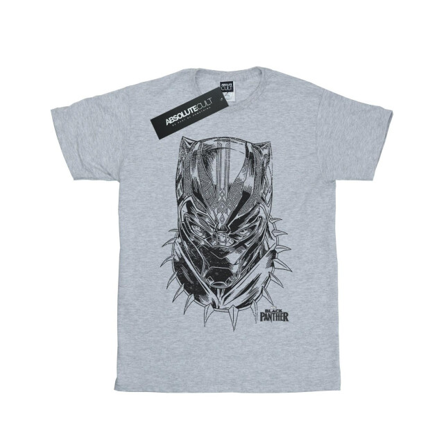 Li-cense Marvel meisjes black panther spray headshot katoenen t-shirt UTBI10325_sportsgrey large