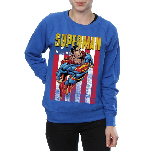 Li-cense Dc comics dames superman flight sweatshirt UTBI10356_royalblue large