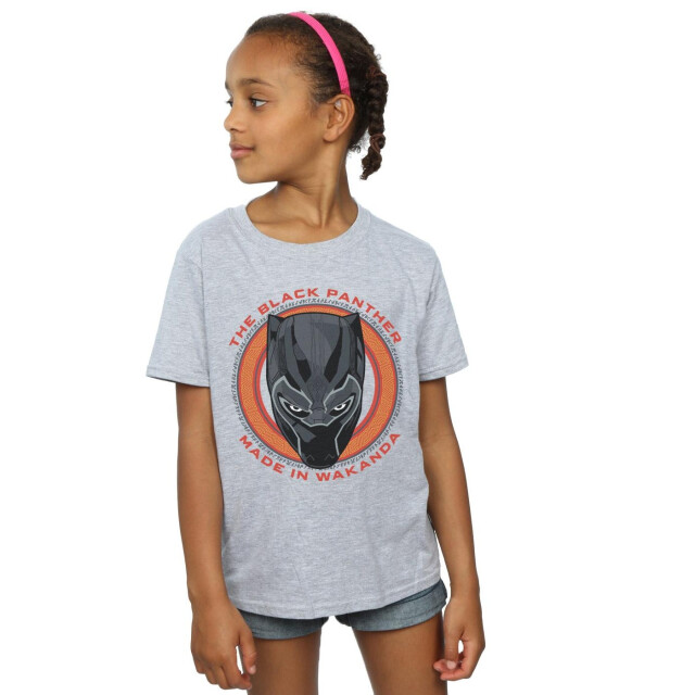 Li-cense Marvel meisjes black panther made in wakanda rood katoenen t-shirt UTBI10365_sportsgrey large