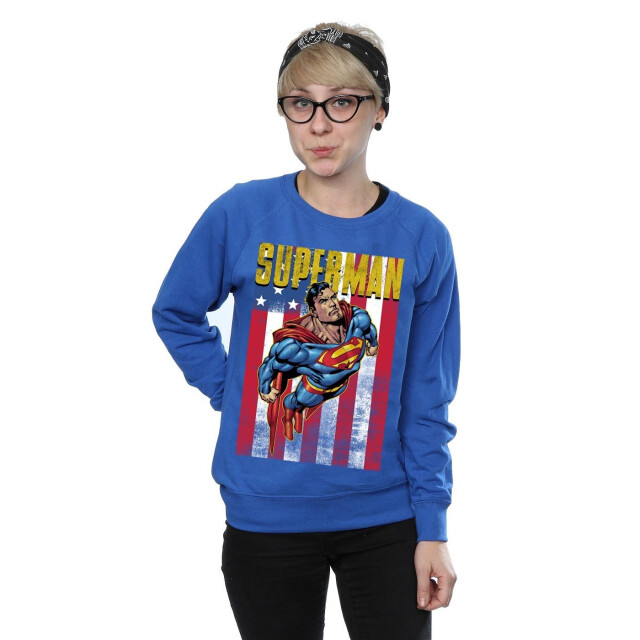 Li-cense Dc comics dames superman flight sweatshirt UTBI10356_royalblue large