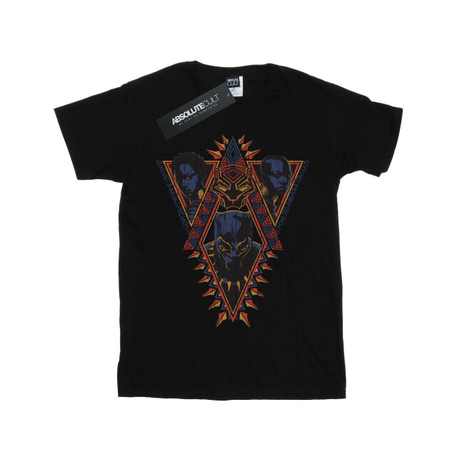 Li-cense Marvel meisjes black panther tribal hoofden katoenen t-shirt UTBI10364_black large