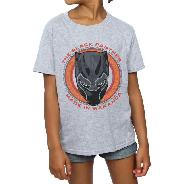 Li-cense Marvel meisjes black panther made in wakanda rood katoenen t-shirt UTBI10365_sportsgrey large