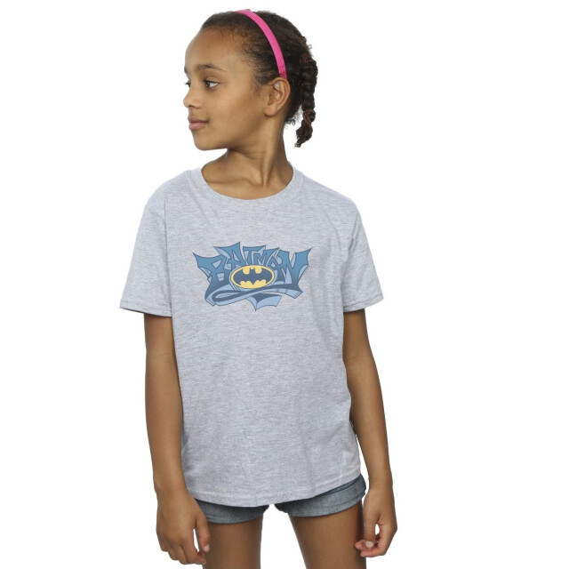 Li-cense Dc comics meisjes batman graffiti logo katoenen t-shirt UTBI10142_sportsgrey large