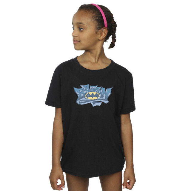 Li-cense Dc comics meisjes batman graffiti logo katoenen t-shirt UTBI10142_black large