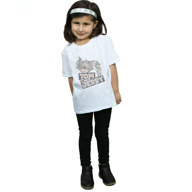 Li-cense Tom and jerry katoenen t-shirt met knipoog voor meisjes UTBI2173_white large