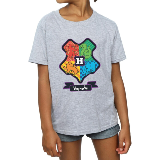 Li-cense Harry potter meisjes hogwarts junior crest katoenen t-shirt UTBI20846_sportsgrey large