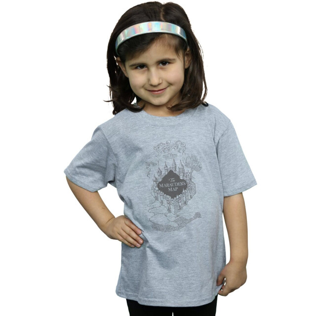 Li-cense Harry potter katoenen t-shirt voor meisjes de kaart van de stroper UTBI20873_sportsgrey large