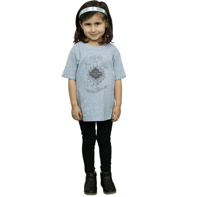 Li-cense Harry potter katoenen t-shirt voor meisjes de kaart van de stroper UTBI20873_sportsgrey large