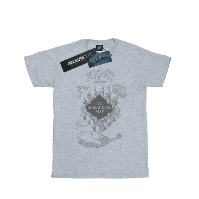 Li-cense Harry potter katoenen t-shirt voor meisjes de kaart van de stroper UTBI20873_sportsgrey large