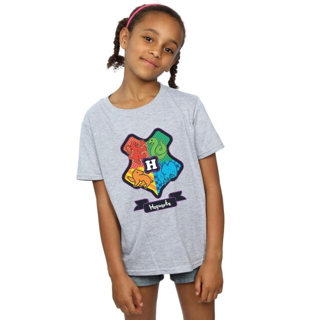 Li-cense Harry potter meisjes hogwarts junior crest katoenen t-shirt UTBI20846_sportsgrey large