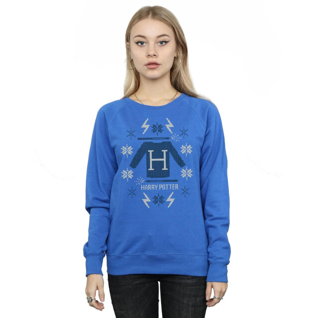 Li-cense Harry potter dames kerstmis gebreid sweatshirt UTBI20262_royalblue large