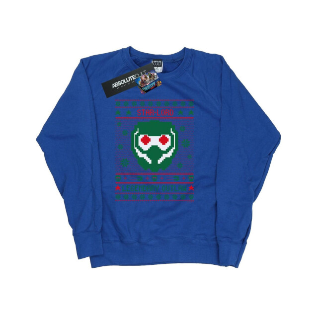 Li-cense Marvel dames guardians of the galaxy vol. 2 star lord fair isle sweatshirt UTBI19808_royalblue large