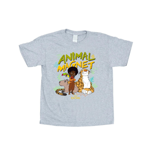Li-cense Disney meisjes encanto dierenmagneet katoenen t-shirt UTBI17542_sportsgrey large