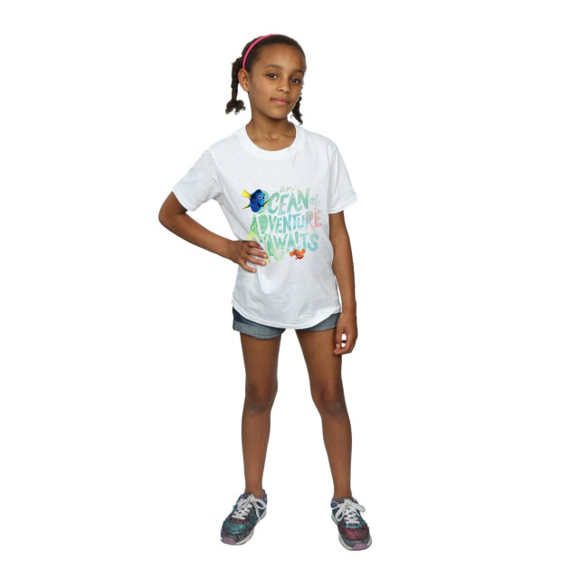 Li-cense Finding dory katoenen t-shirt oceaanavontuur voor meisjes UTBI1718_white large