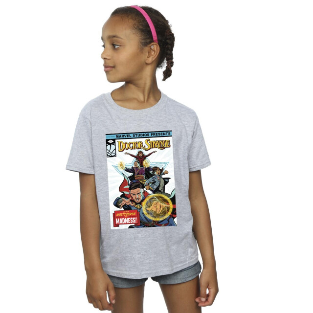 Li-cense Marvel meisjes doctor strange comic cover katoenen t-shirt UTBI16867_sportsgrey large