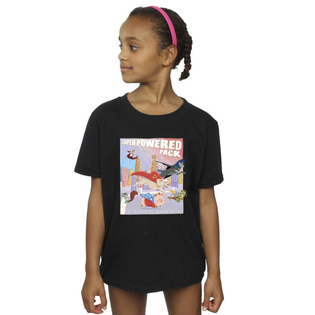 Li-cense Dc comics meisjes dc super pets super powered pack katoenen t-shirt UTBI16889_black large
