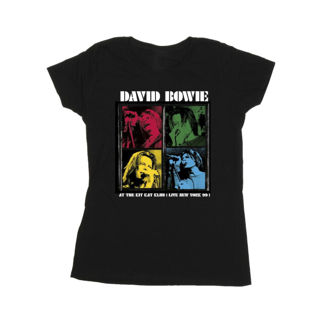 Li-cense David bowie dames bij de kit kat club pop art katoenen t-shirt UTBI16886_black large