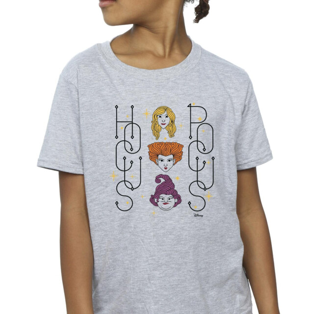 Li-cense Disney meisjes hocus pocus gezichten katoenen t-shirt UTBI16711_sportsgrey large