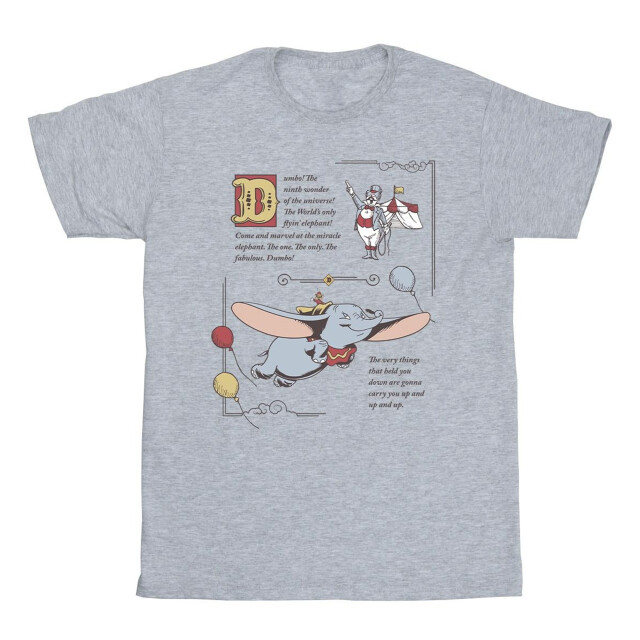 Li-cense Disney katoenen t-shirt voor meisjes dumbo story book page UTBI16749_sportsgrey large
