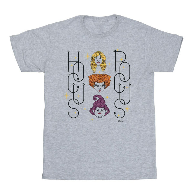 Li-cense Disney meisjes hocus pocus gezichten katoenen t-shirt UTBI16711_sportsgrey large