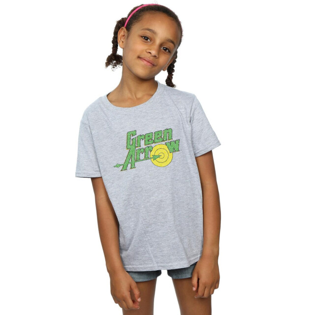 Li-cense Dc comics meisjes green arrow crackle logo katoenen t-shirt UTBI15894_sportsgrey large