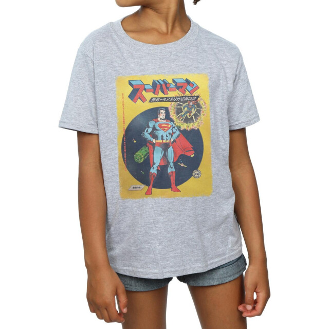 Li-cense Dc comics meisjes superman international cover katoenen t-shirt UTBI16096_sportsgrey large