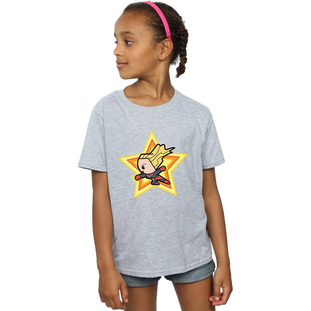 Li-cense Captain marvel meisjes kawaii t-shirt UTBI1542_sportsgrey large
