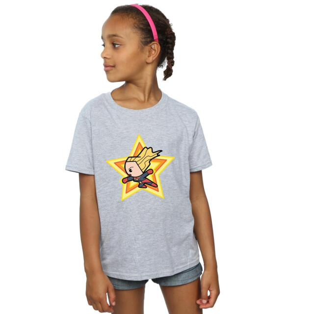 Li-cense Captain marvel meisjes kawaii t-shirt UTBI1542_sportsgrey large