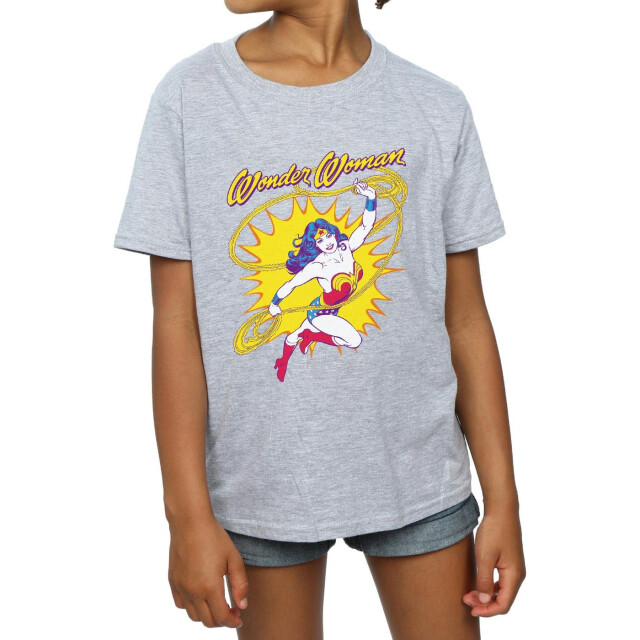 Li-cense Dc comics meisjes wonder woman leap katoenen t-shirt UTBI15947_sportsgrey large