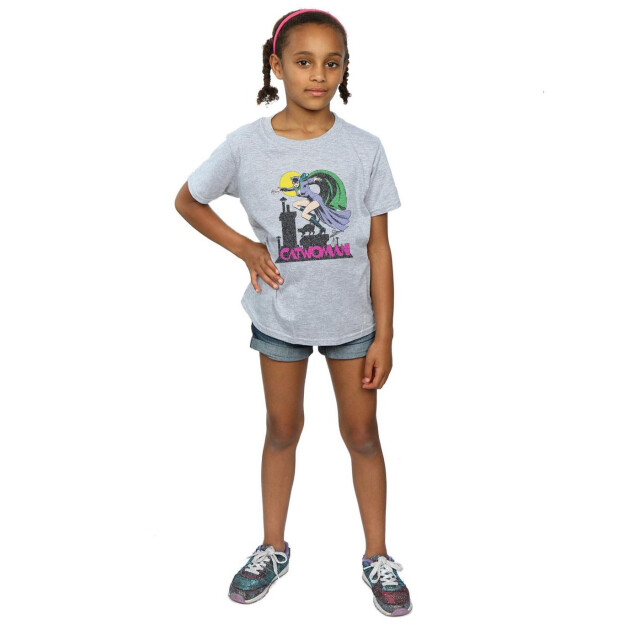 Li-cense Dc comics katoenen t-shirt met craquelé logo voor meisjes UTBI15946_sportsgrey large